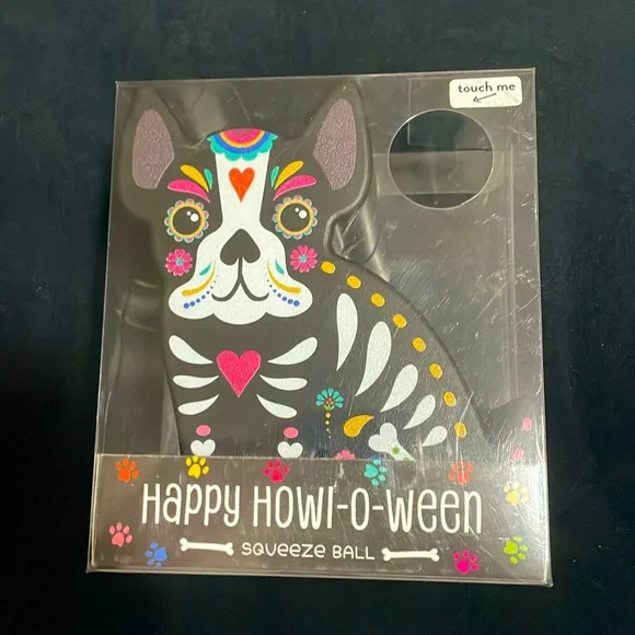 Dia de Los muertos Happy howl-o-ween squeezeball pet dog halloween stress ball - Picture 3 of 7